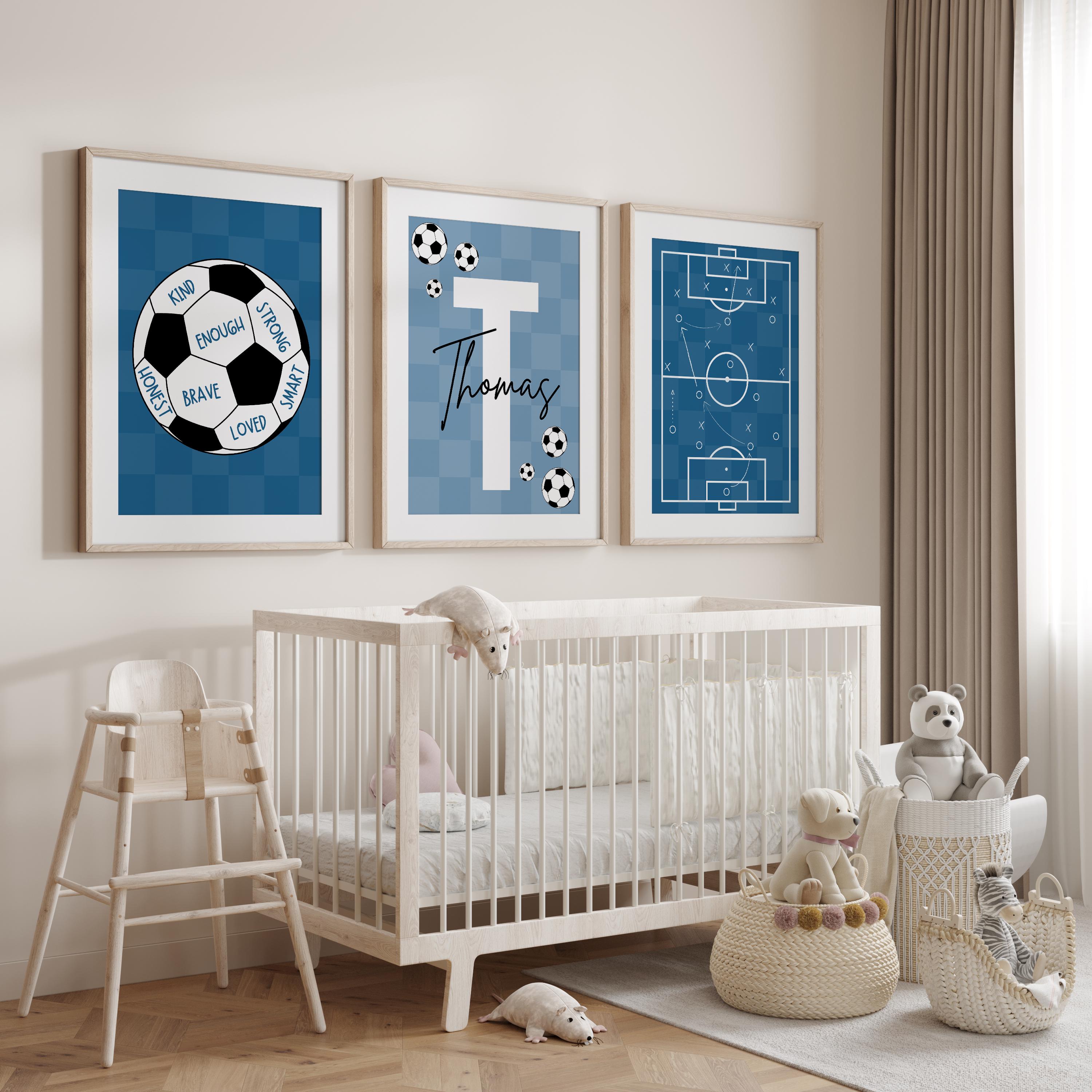 Custom Soccer Wall Art Set Aff – Personalized Name Box recenzja i cena