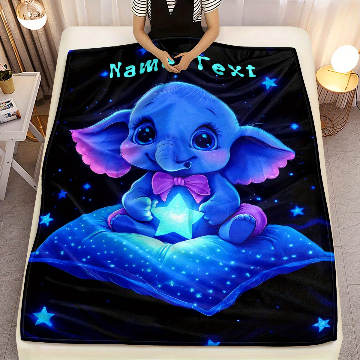 Personalized Cute Blue Elephan – Custom Night Sky recenzja i cena