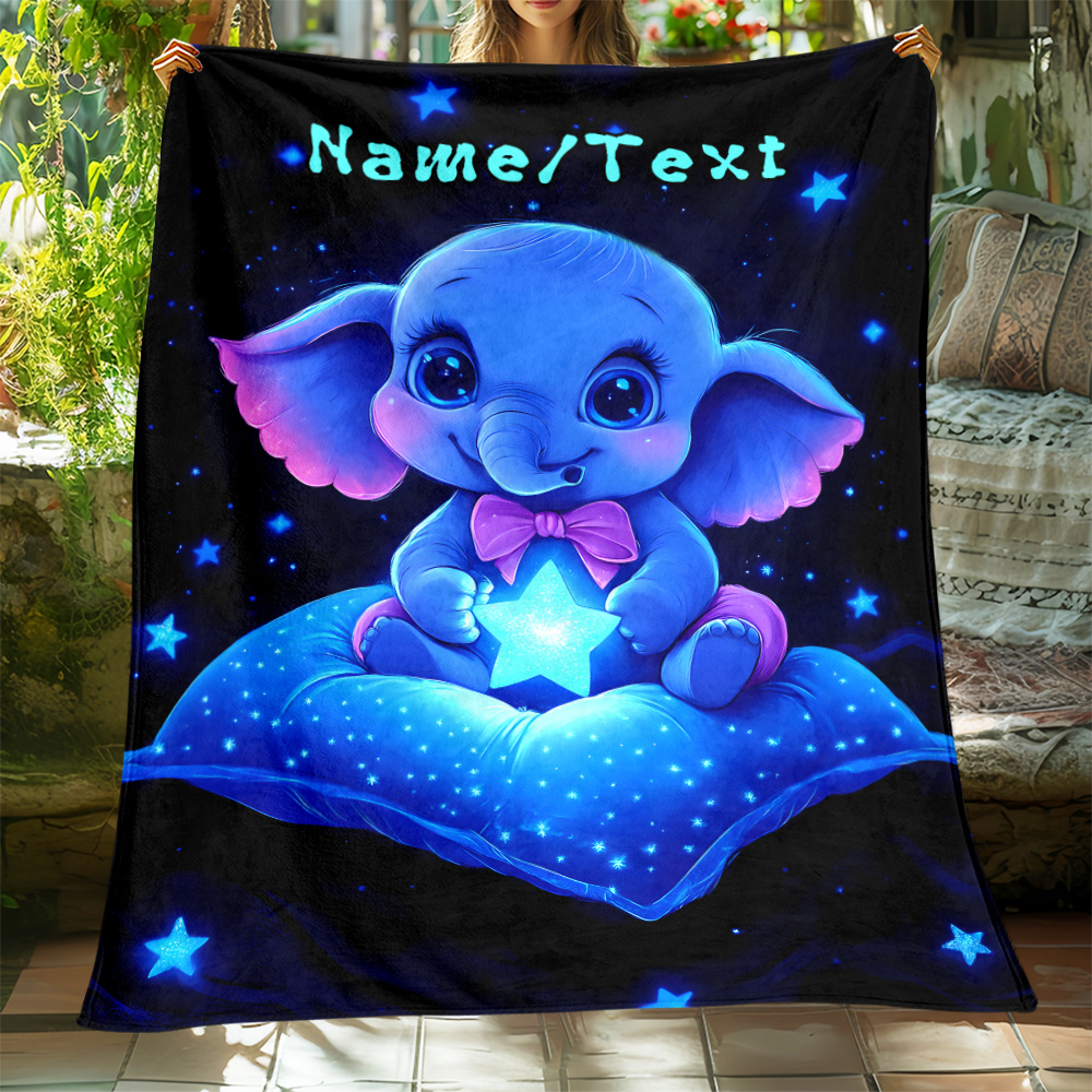 Personalized Cute Blue Elephan – Custom Night Sky recenzja i cena