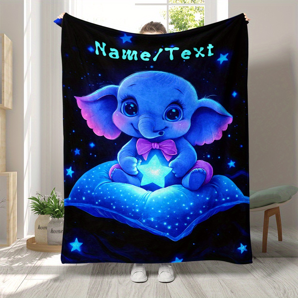 Personalized Cute Blue Elephan – Custom Night Sky recenzja i cena