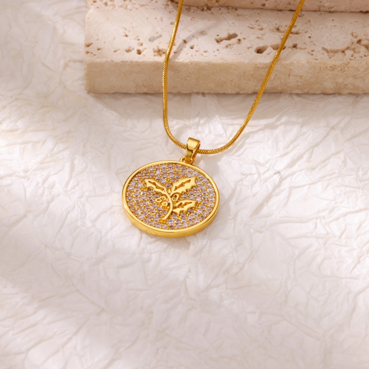 Zircon Flower Necklaces For Wo – Birth Flower Necklace recenzja i cena