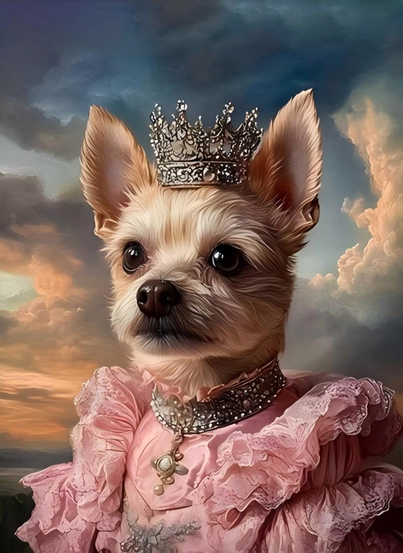 1PC Custom King Queen Dog Cat  – Pet Portrait Custom recenzja i cena