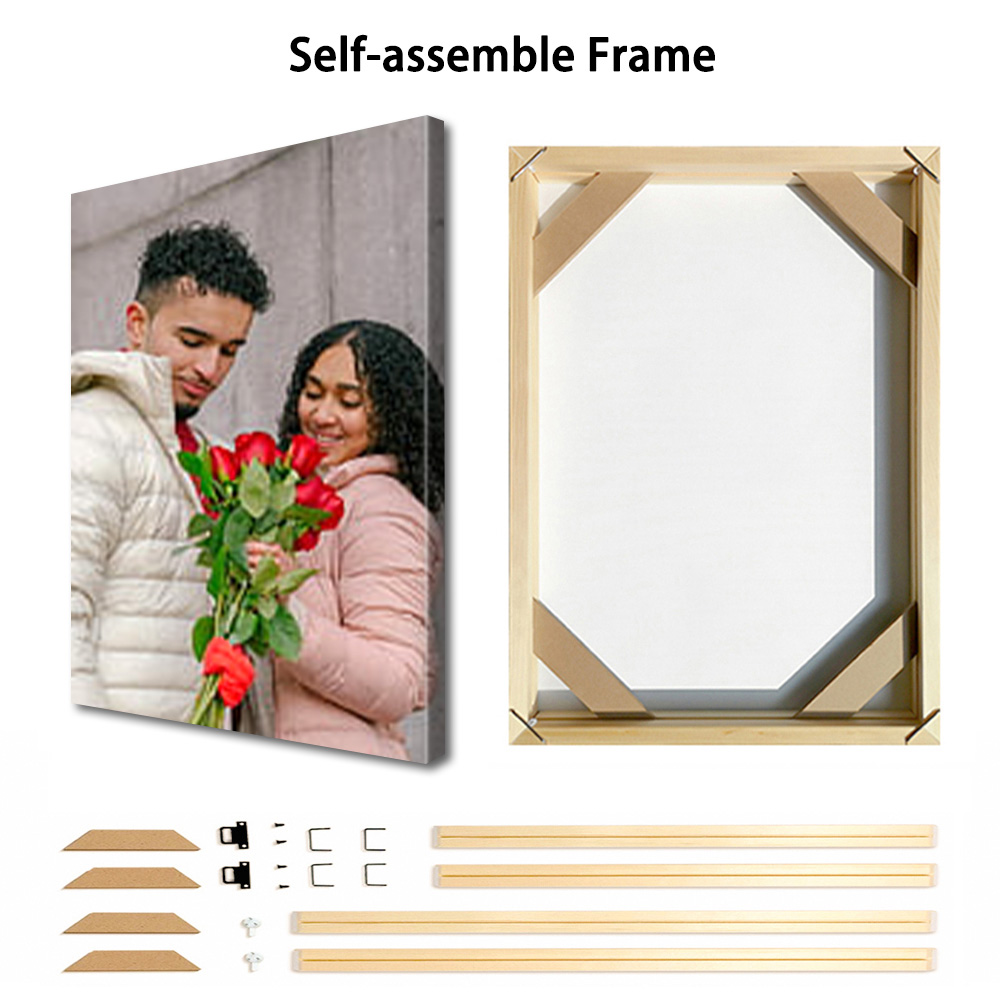 1 Pc Customized Photos on Canv – Engraved Wood Frame recenzja i cena