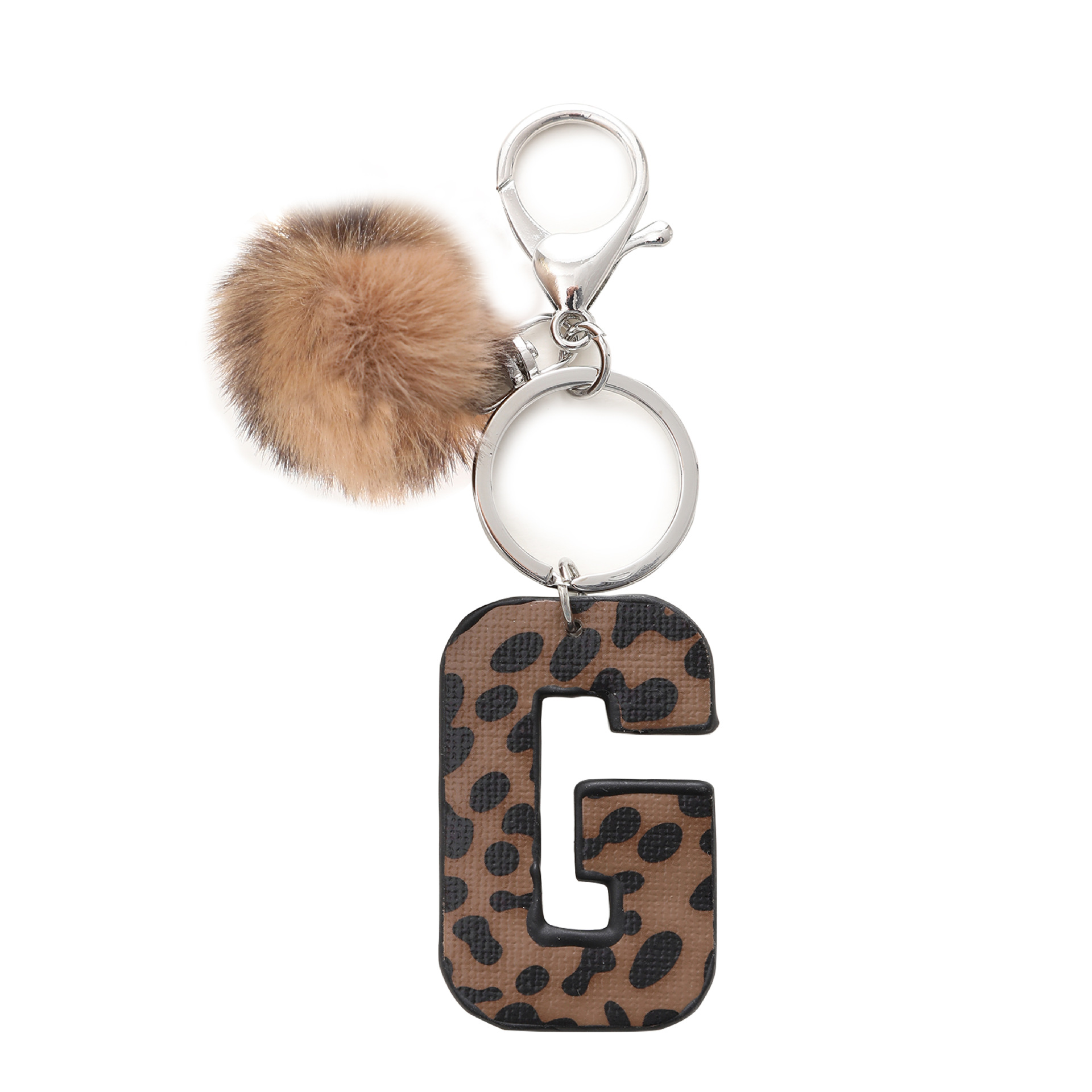 A-M Fashion Leopard Alphabet A – Monogram Keychain Leather recenzja i cena