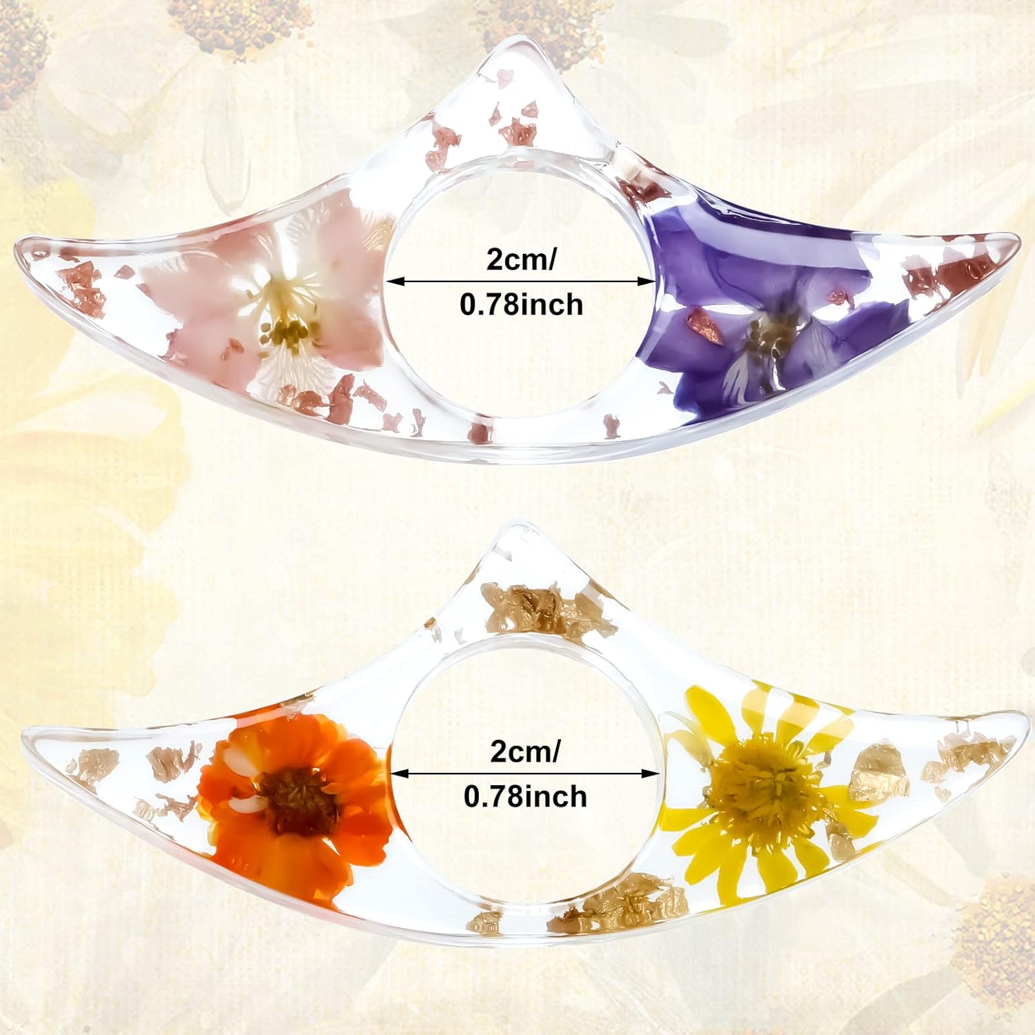 2 Pcs Dried Flower Resin Book  – Dried Flower Bookmark recenzja i cena