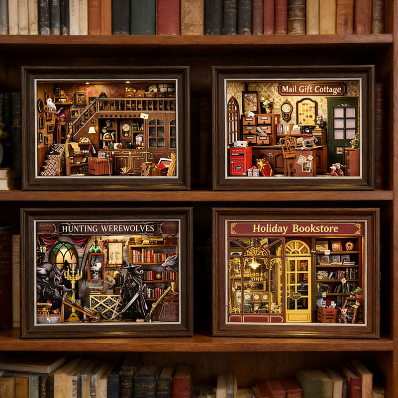 DIY 3D Wooden Book Nook Kit Mi – Engraved Wood Frame recenzja i cena