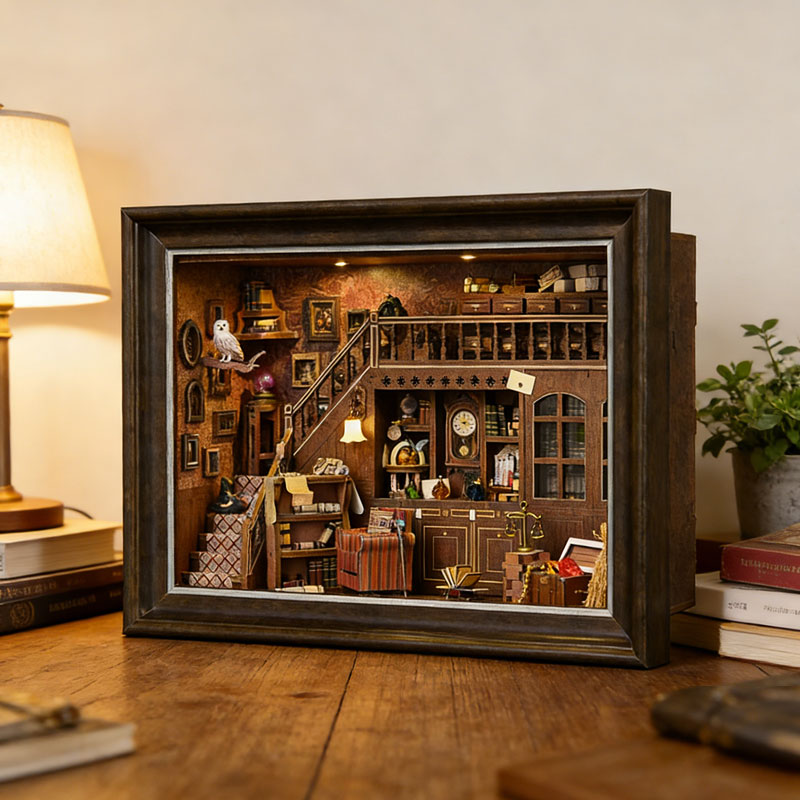 DIY 3D Wooden Book Nook Kit Mi – Engraved Wood Frame recenzja i cena