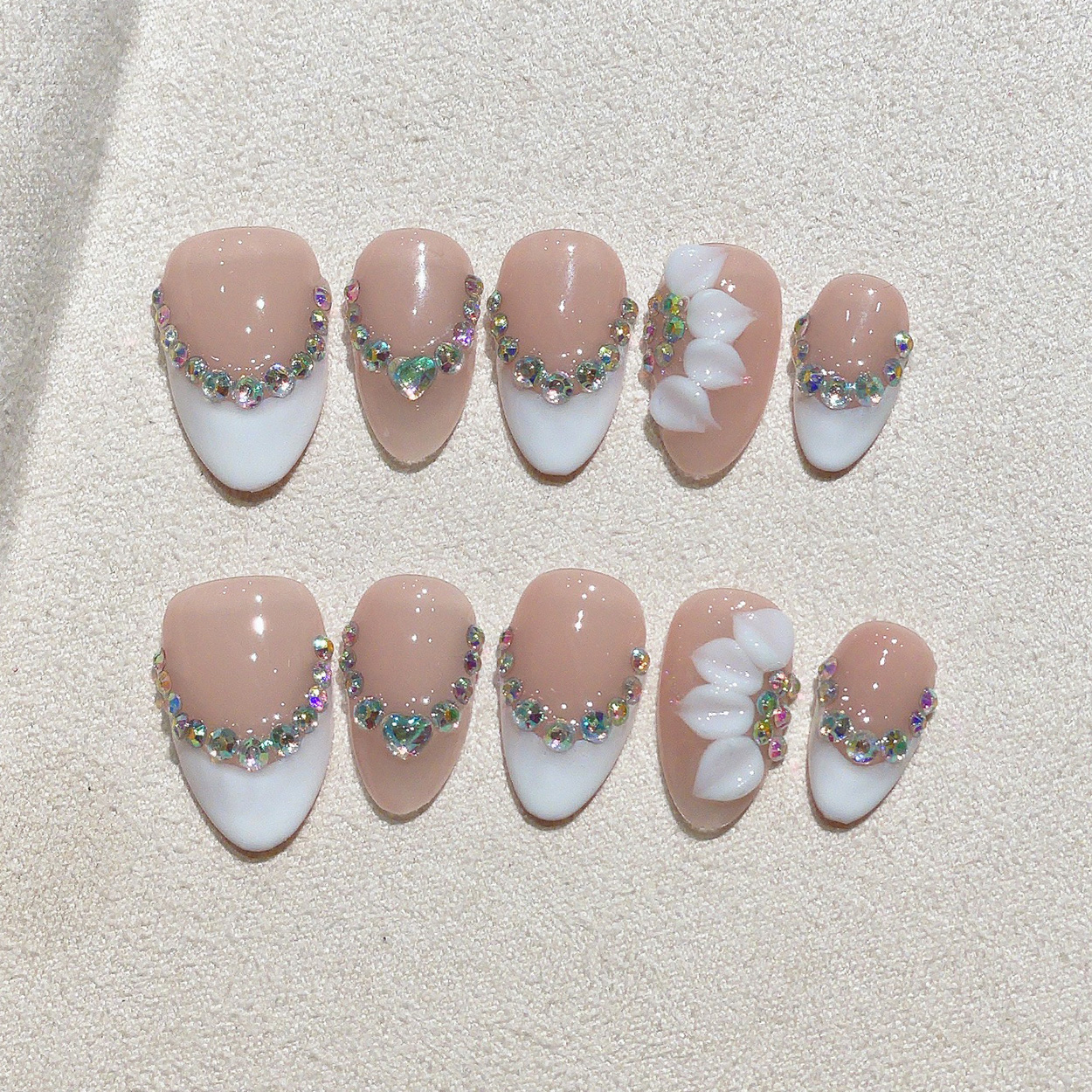 10pcs Short Almond Handmade Pr – Pressed Flower Art recenzja i cena