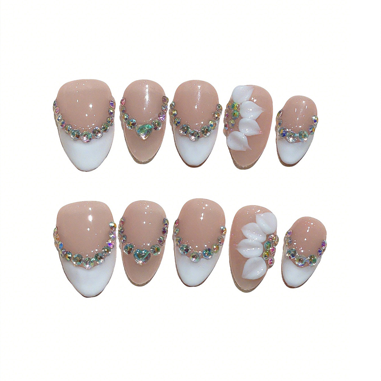 10pcs Short Almond Handmade Pr – Pressed Flower Art recenzja i cena