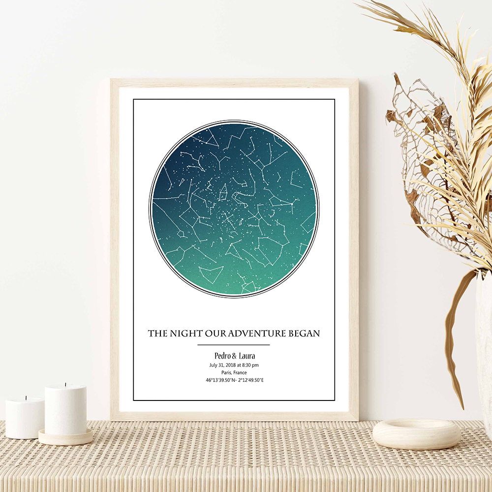 Personalized Star Map Poster B – Custom Star Map recenzja i cena