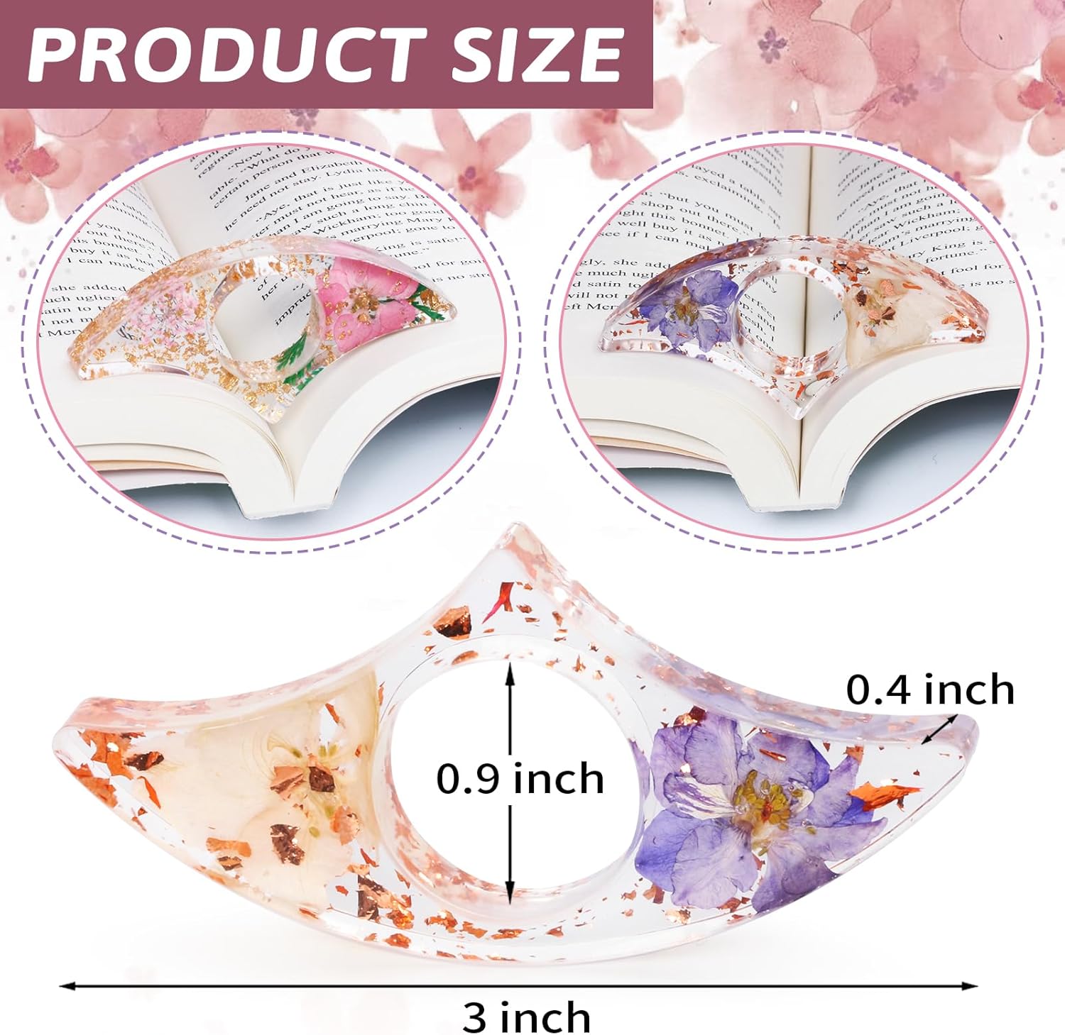 2PCS Thumb Book Page Holder, H – Dried Flower Bookmark recenzja i cena