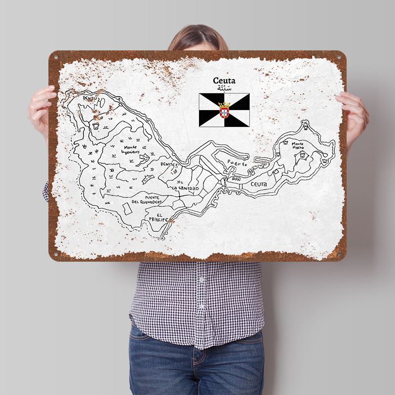 Handdrawn Map of Ceuta. Poster – Custom Map Poster recenzja i cena