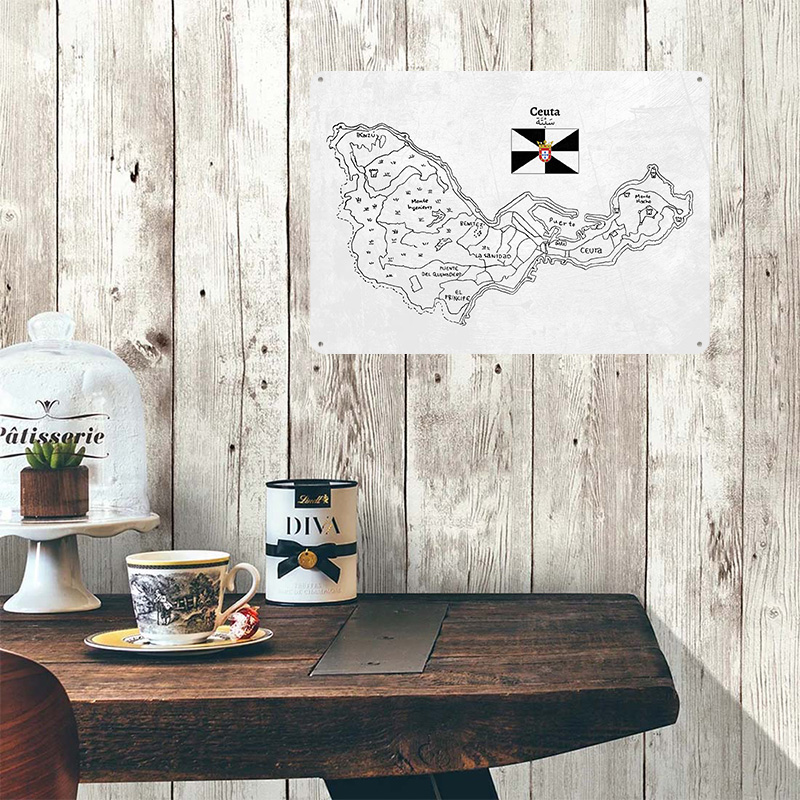 Handdrawn Map of Ceuta. Poster – Custom Map Poster recenzja i cena