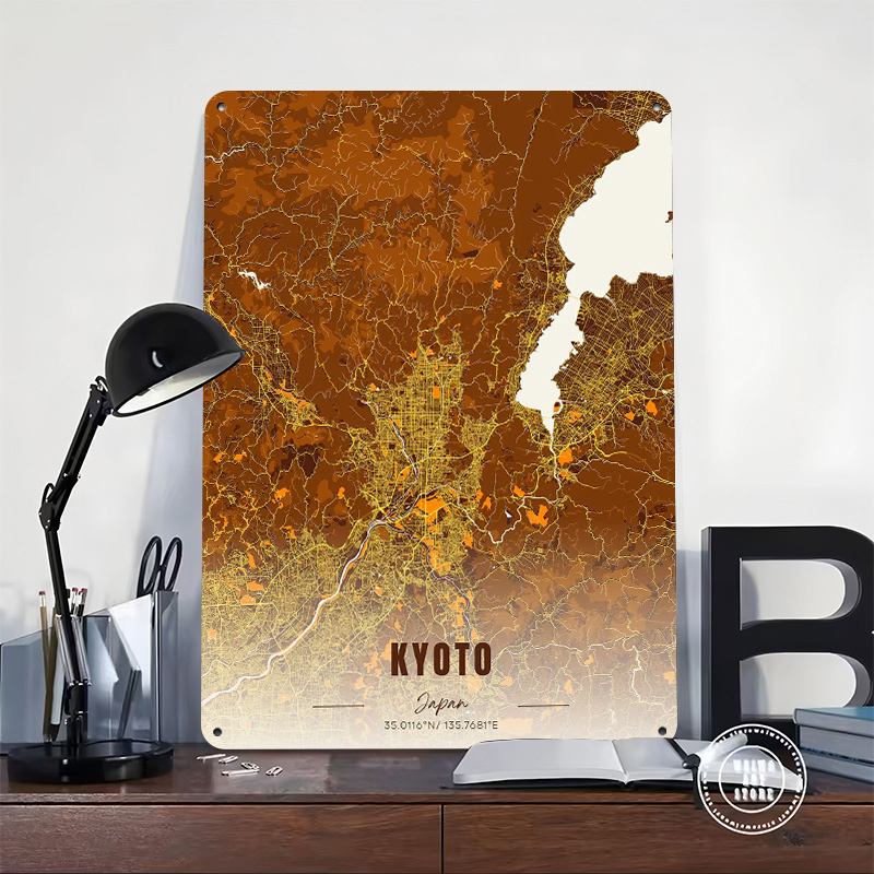 Kyoto Japan Map Art Metal Post – Custom Map Poster recenzja i cena
