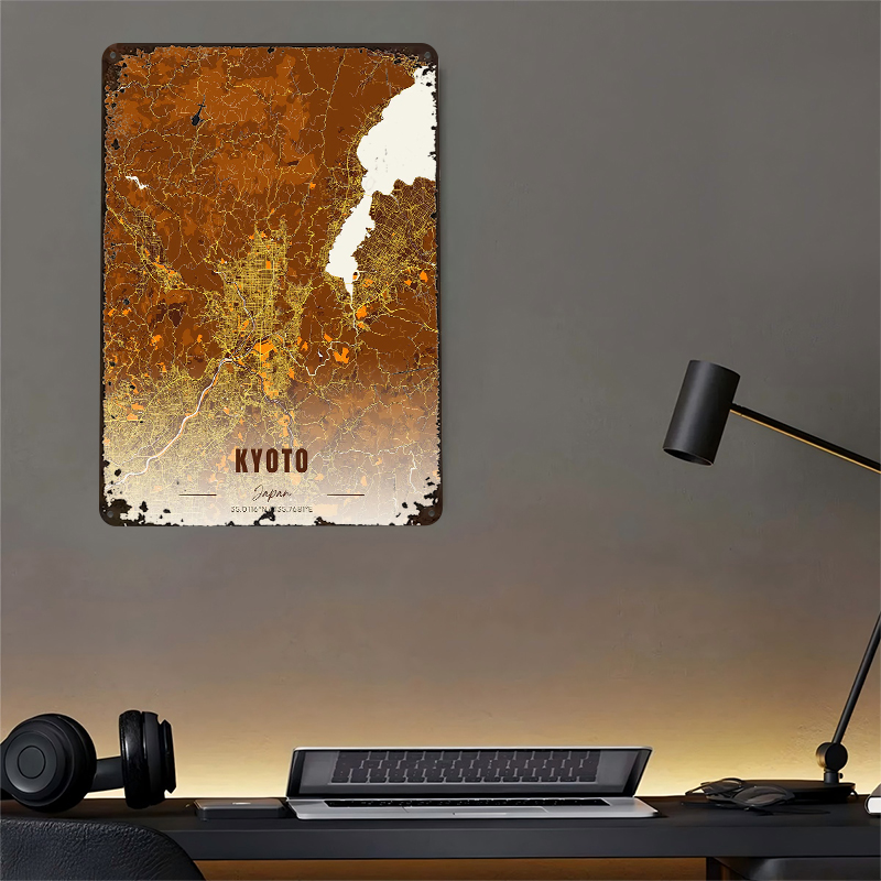 Kyoto Japan Map Art Metal Post – Custom Map Poster recenzja i cena