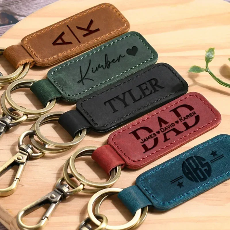 Laser Custom Logo Leather Keyc – Initial Ring Custom recenzja i cena