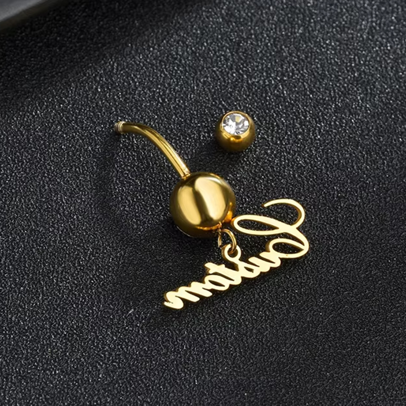 Letdiffery Custom Name Belly B – Initial Ring Custom recenzja i cena