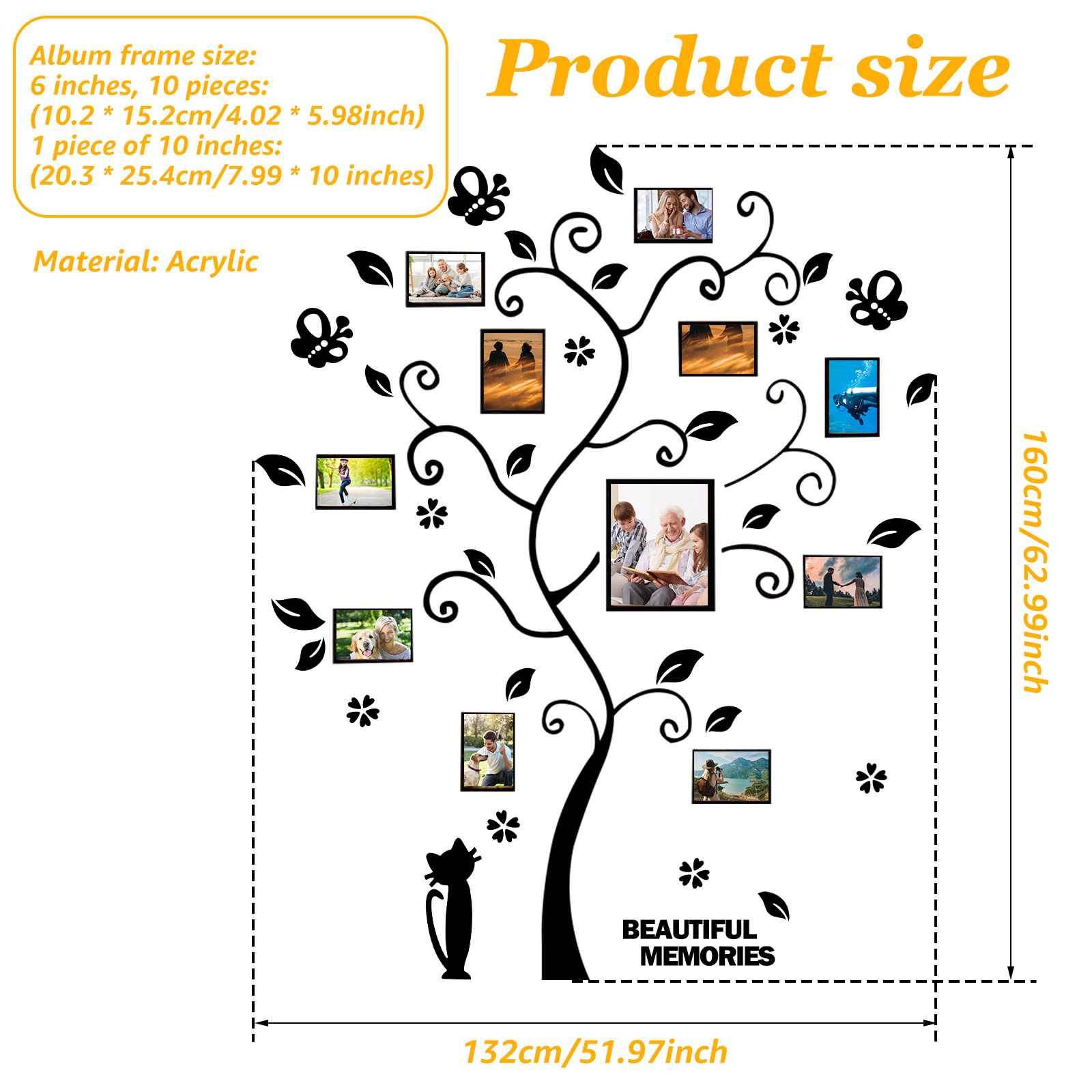 1Pc Picture Frames Tree Acryli – Family Tree Print recenzja i cena