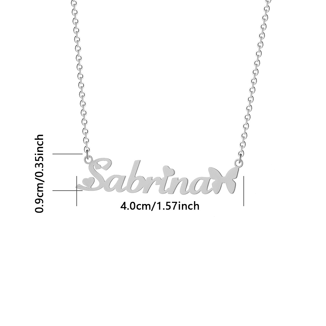 1pc Personalized Butterfly Nam – Name Necklace Custom recenzja i cena
