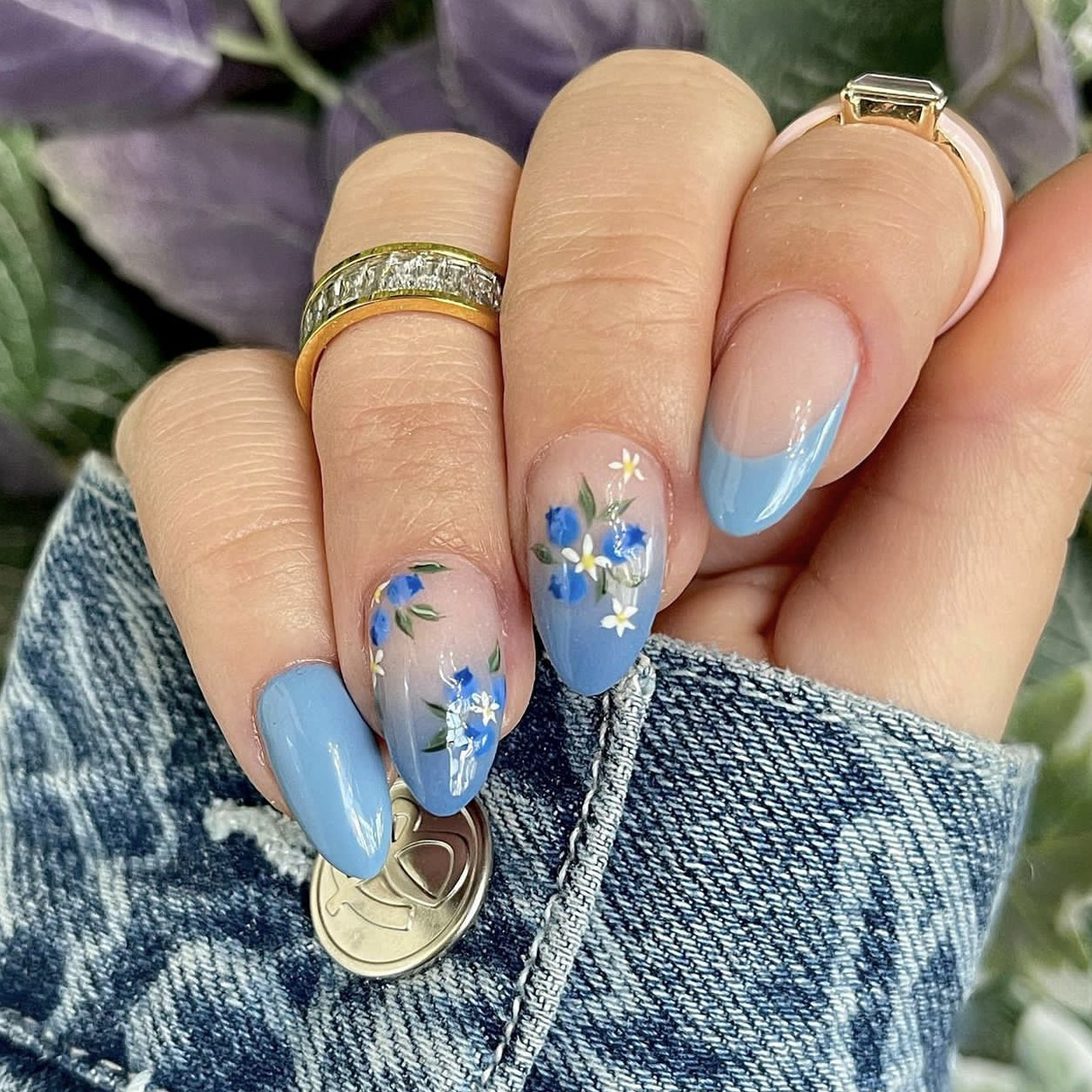24Pcs Simple Almond Nails Tips – Pressed Flower Art recenzja i cena