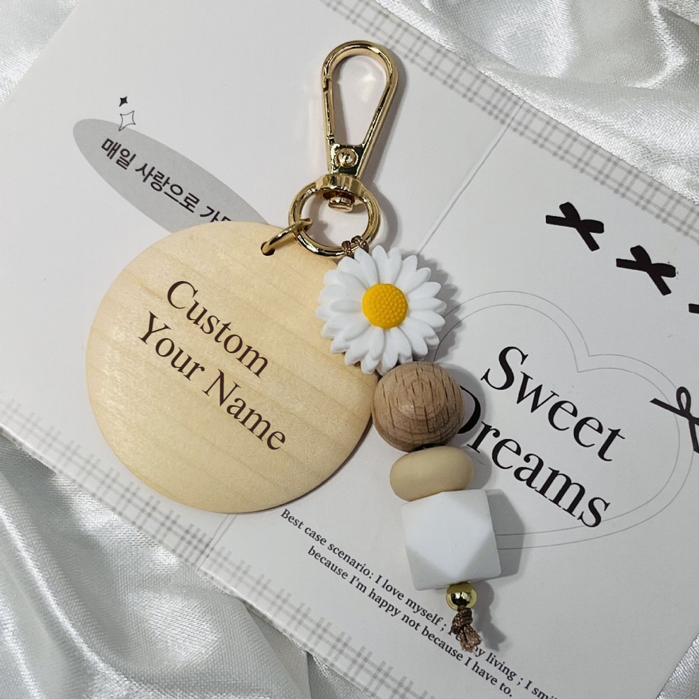 Creative Bamboo Pendant Keycha – Initial Ring Custom recenzja i cena