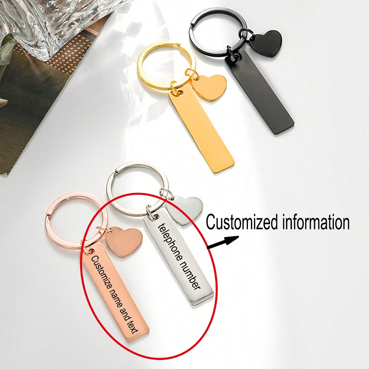 Custom Text Keychain Personali – Initial Ring Custom recenzja i cena