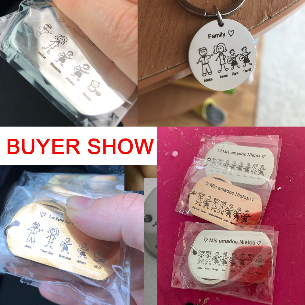 Family Personalized Keychain C – Initial Ring Custom recenzja i cena