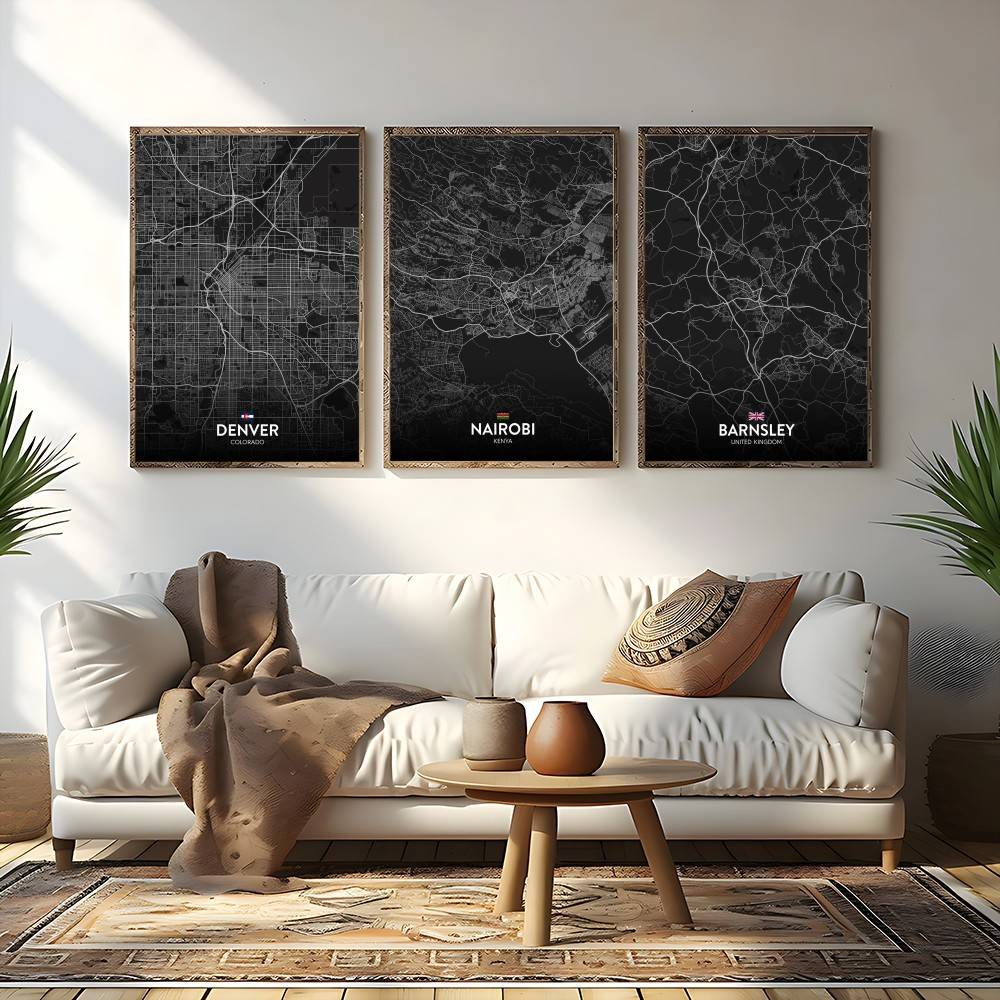 Paris London New York CUSTOM C – Custom Map Poster recenzja i cena