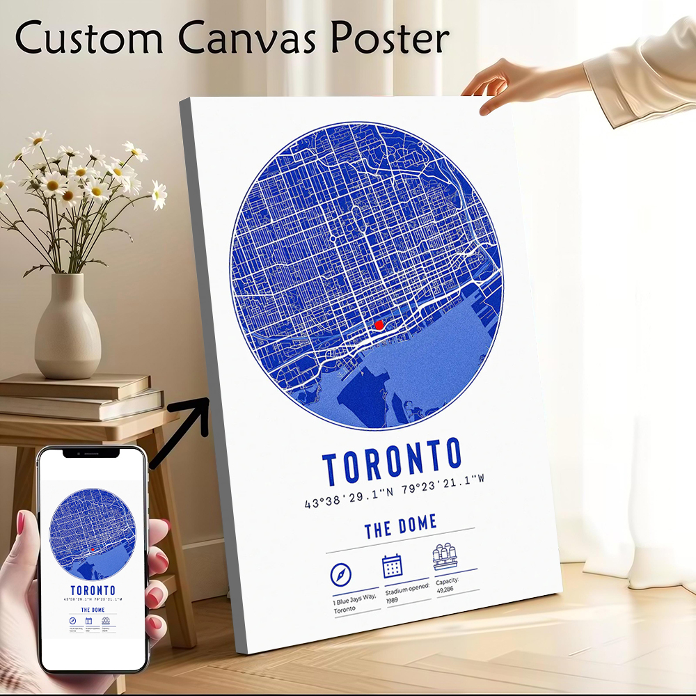 Toronto Map Print Printed Canv – Custom Map Poster recenzja i cena