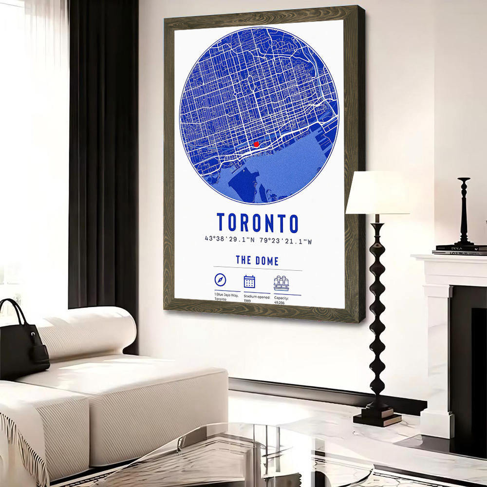 Toronto Map Print Printed Canv – Custom Map Poster recenzja i cena