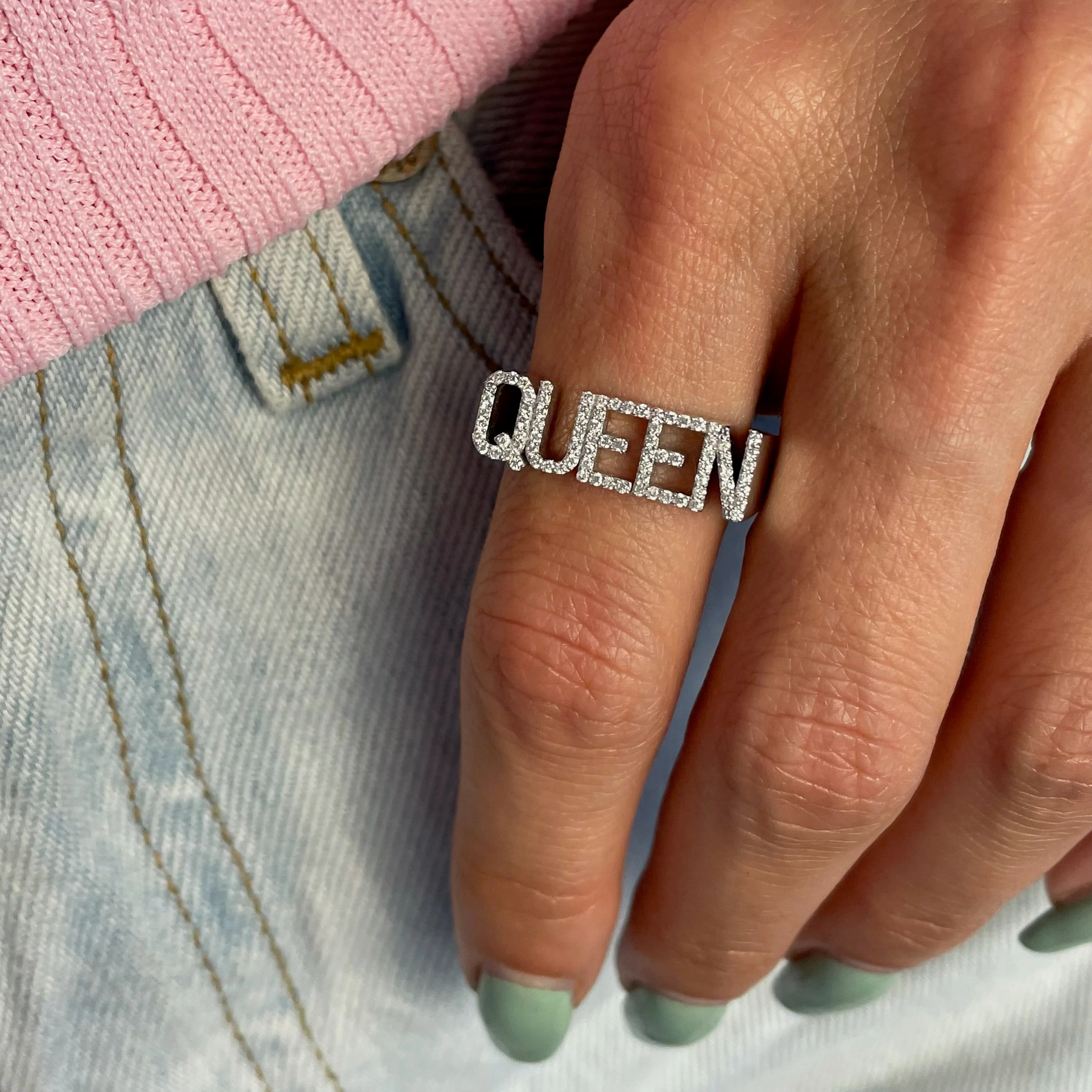 3D Name Ring Custom Diamond Na – Initial Ring Custom recenzja i cena