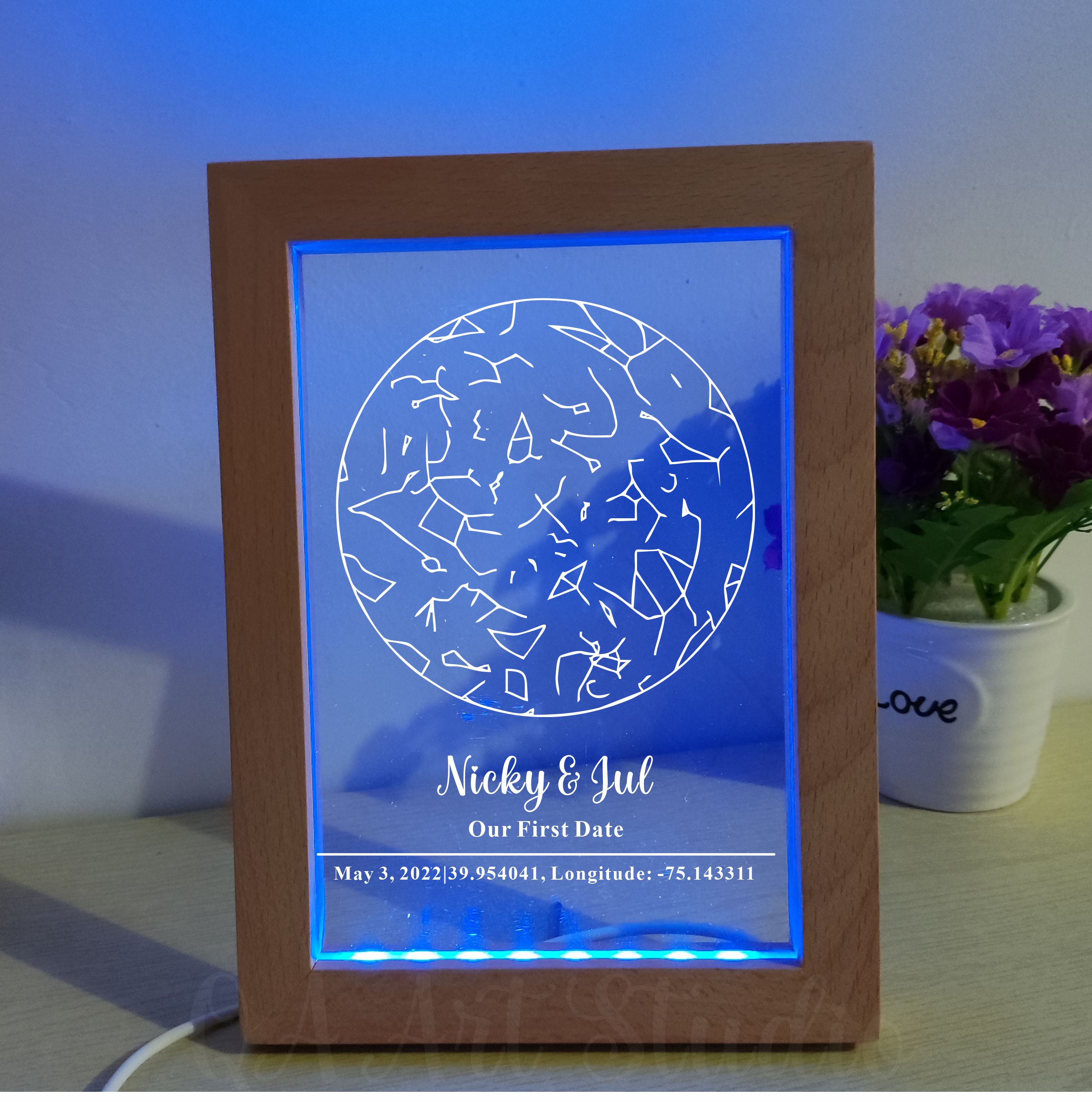Personalized Wooden Acrylic Ni – Custom Star Map recenzja i cena