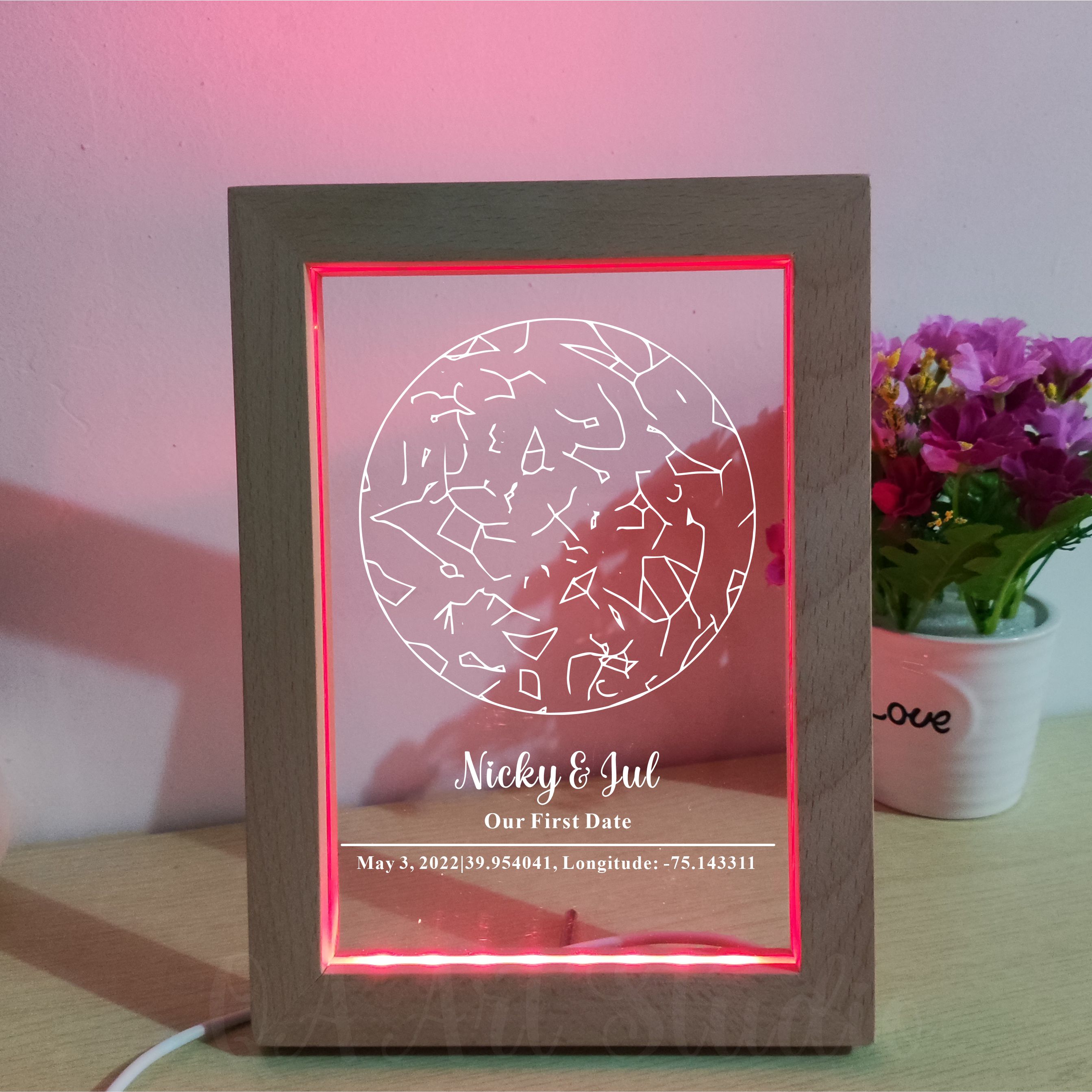 Personalized Wooden Acrylic Ni – Custom Star Map recenzja i cena