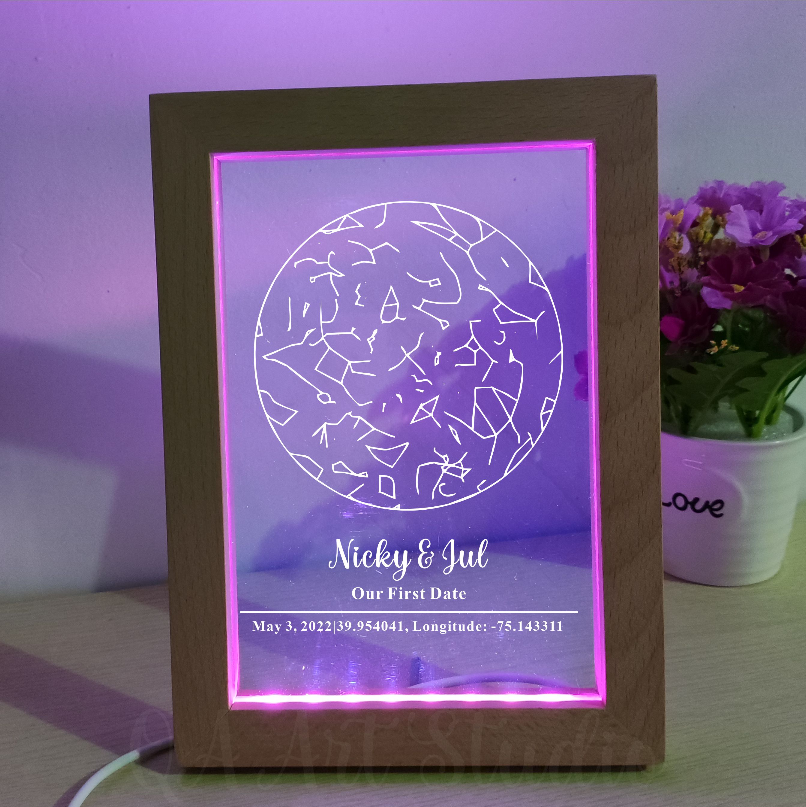 Personalized Wooden Acrylic Ni – Custom Star Map recenzja i cena