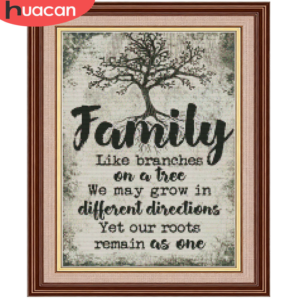 HUACAN  11CT Cross Stitch Comp – Family Tree Print recenzja i cena