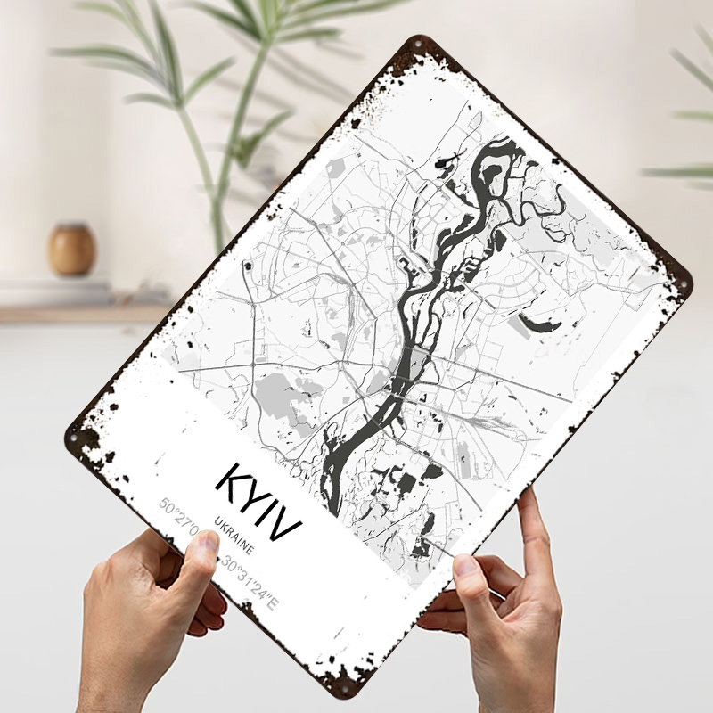 Kyiv City Map Printed Poster C – Custom Map Poster recenzja i cena