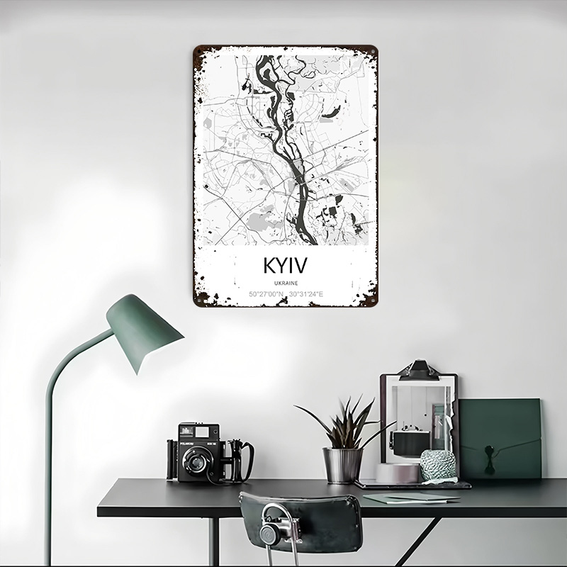 Kyiv City Map Printed Poster C – Custom Map Poster recenzja i cena
