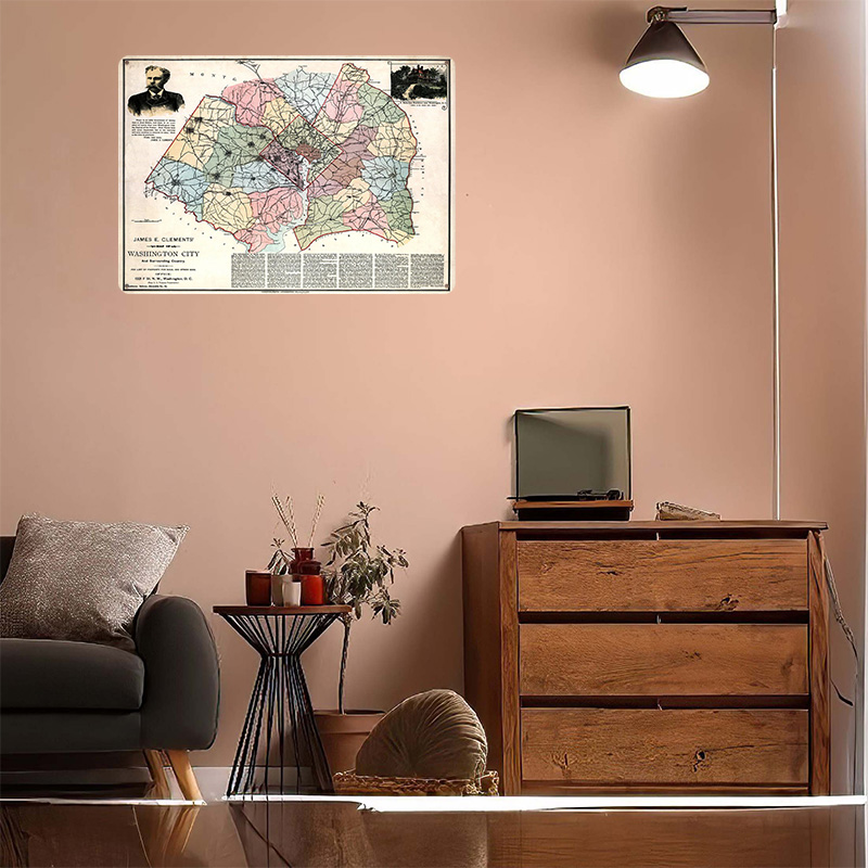 Map of Washington City Printed – Custom Map Poster recenzja i cena