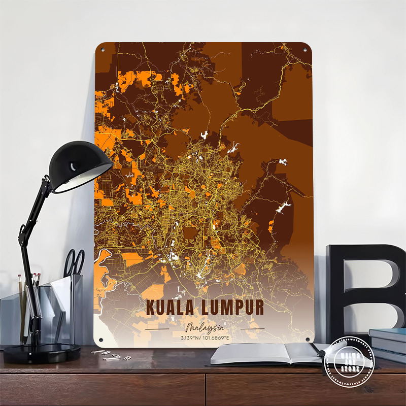 Kuala Lumpur Map Art Printed P – Custom Map Poster recenzja i cena
