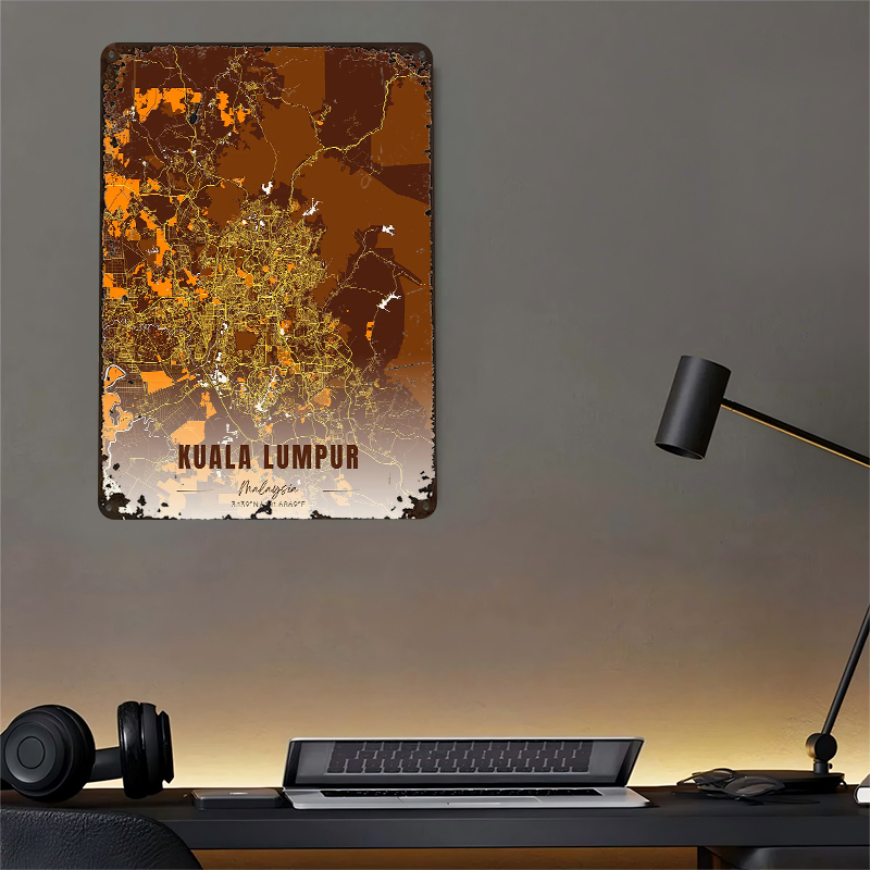 Kuala Lumpur Map Art Printed P – Custom Map Poster recenzja i cena