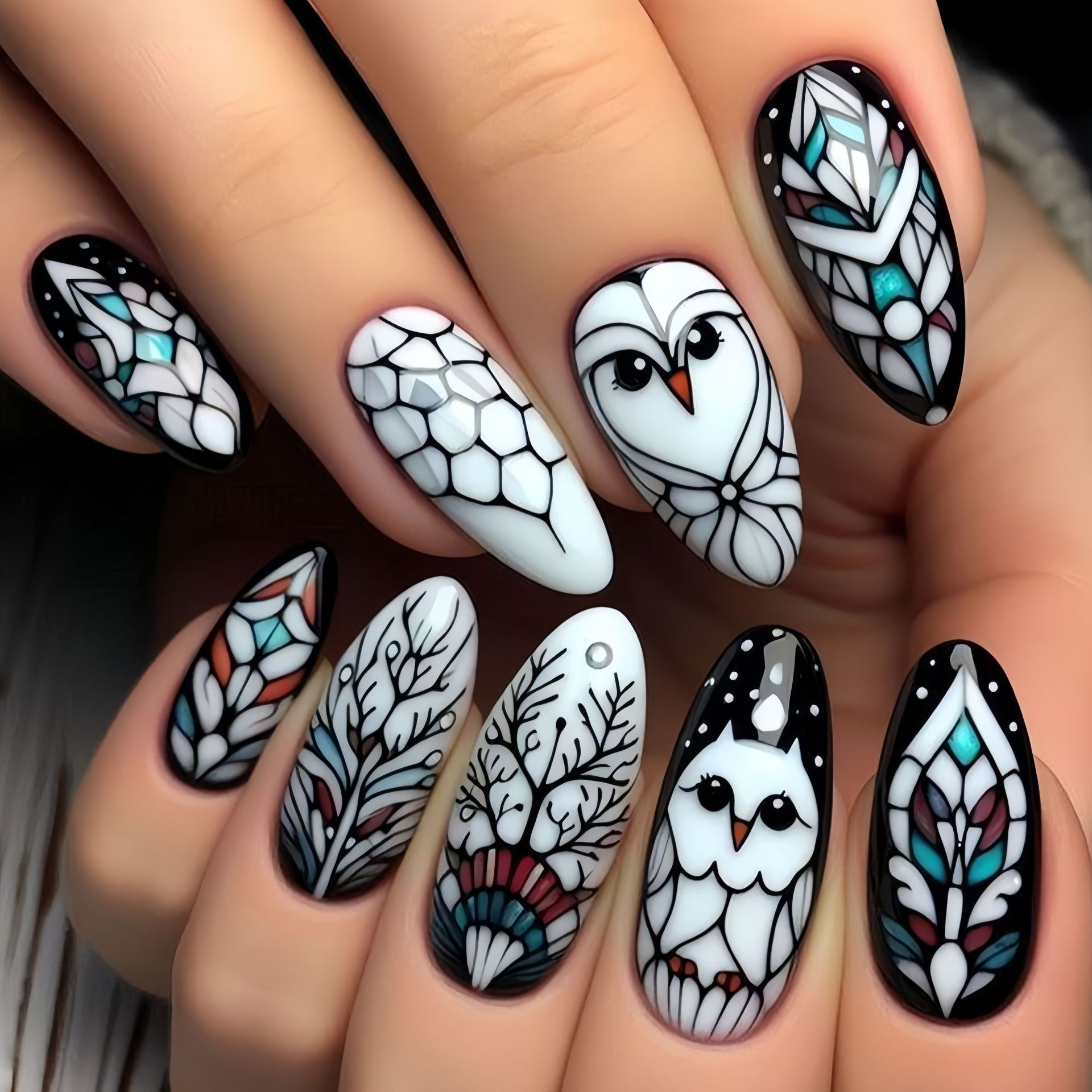 Medium long fake nails for wom – Pressed Flower Art recenzja i cena
