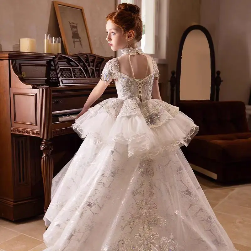 Custom Flower Girl Dress Weddi – Birth Flower Necklace recenzja i cena