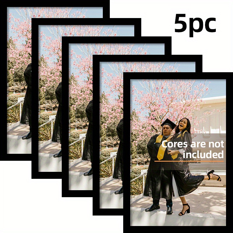 5-Piece Set A4 Black Wooden Ph – Engraved Wood Frame recenzja i cena