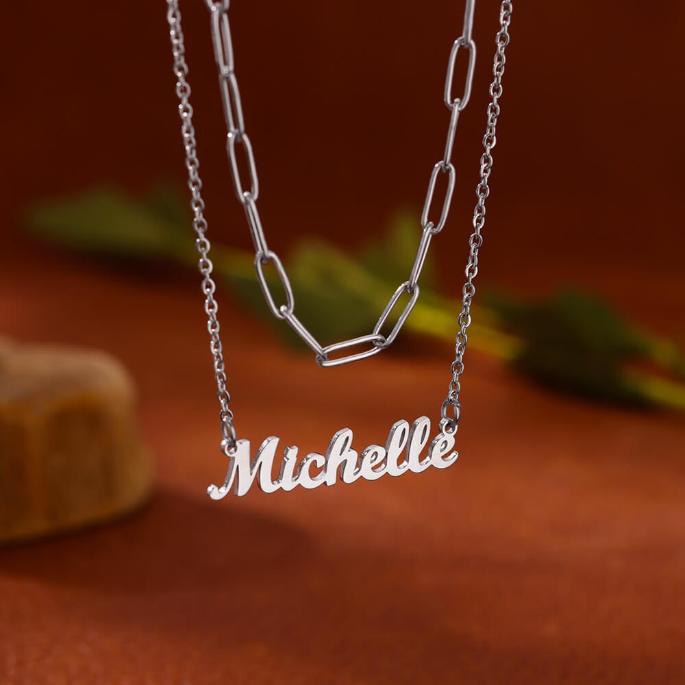Custom Double-layer Name Neckl – Name Necklace Custom recenzja i cena