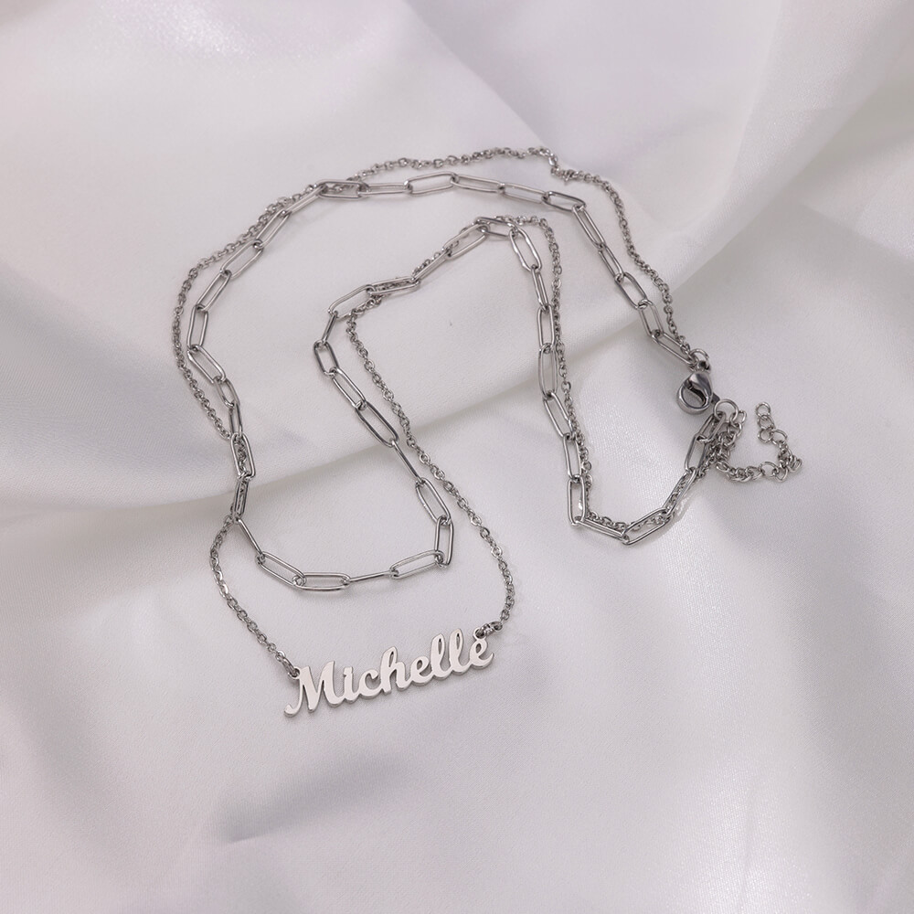 Custom Double-layer Name Neckl – Name Necklace Custom recenzja i cena