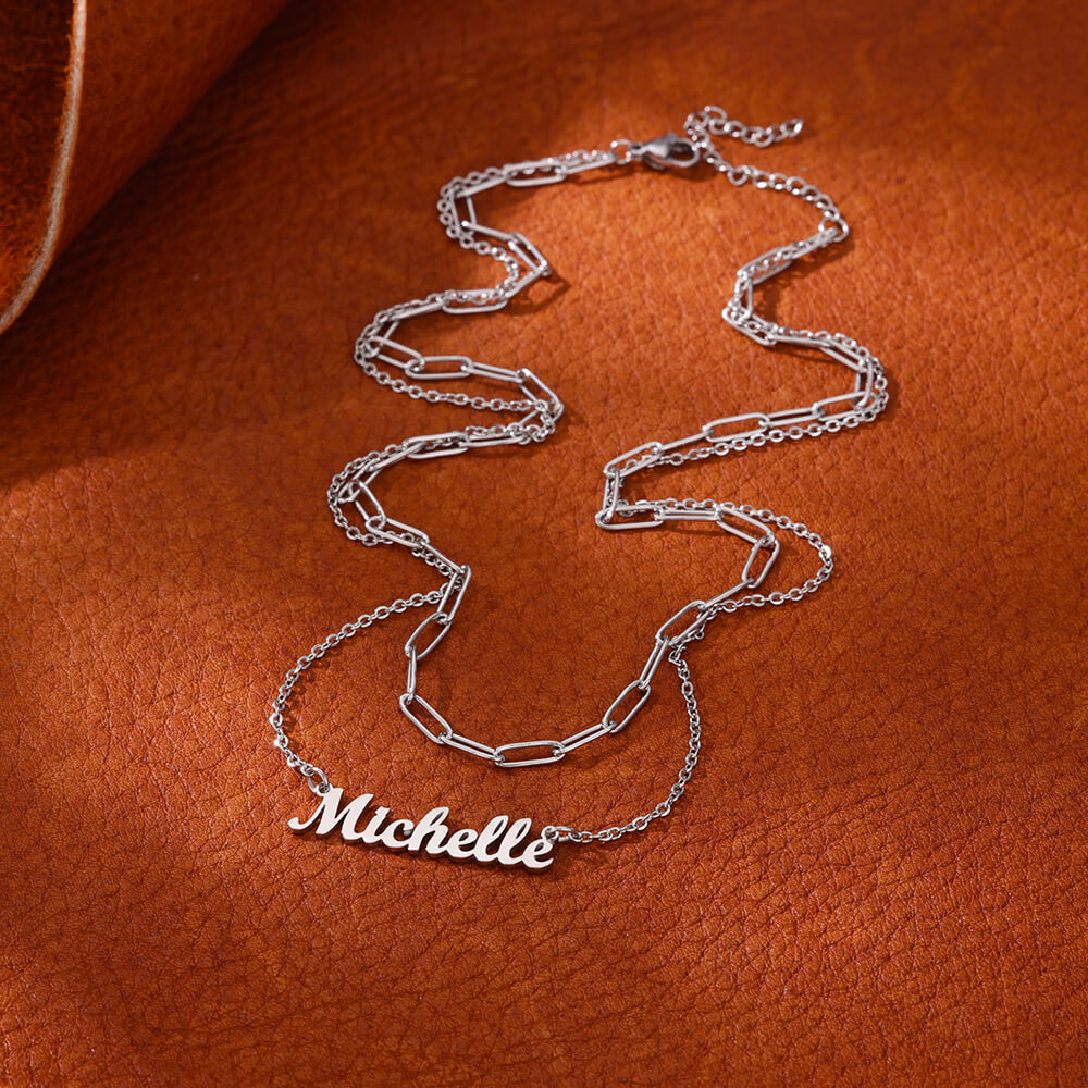 Custom Double-layer Name Neckl – Name Necklace Custom recenzja i cena