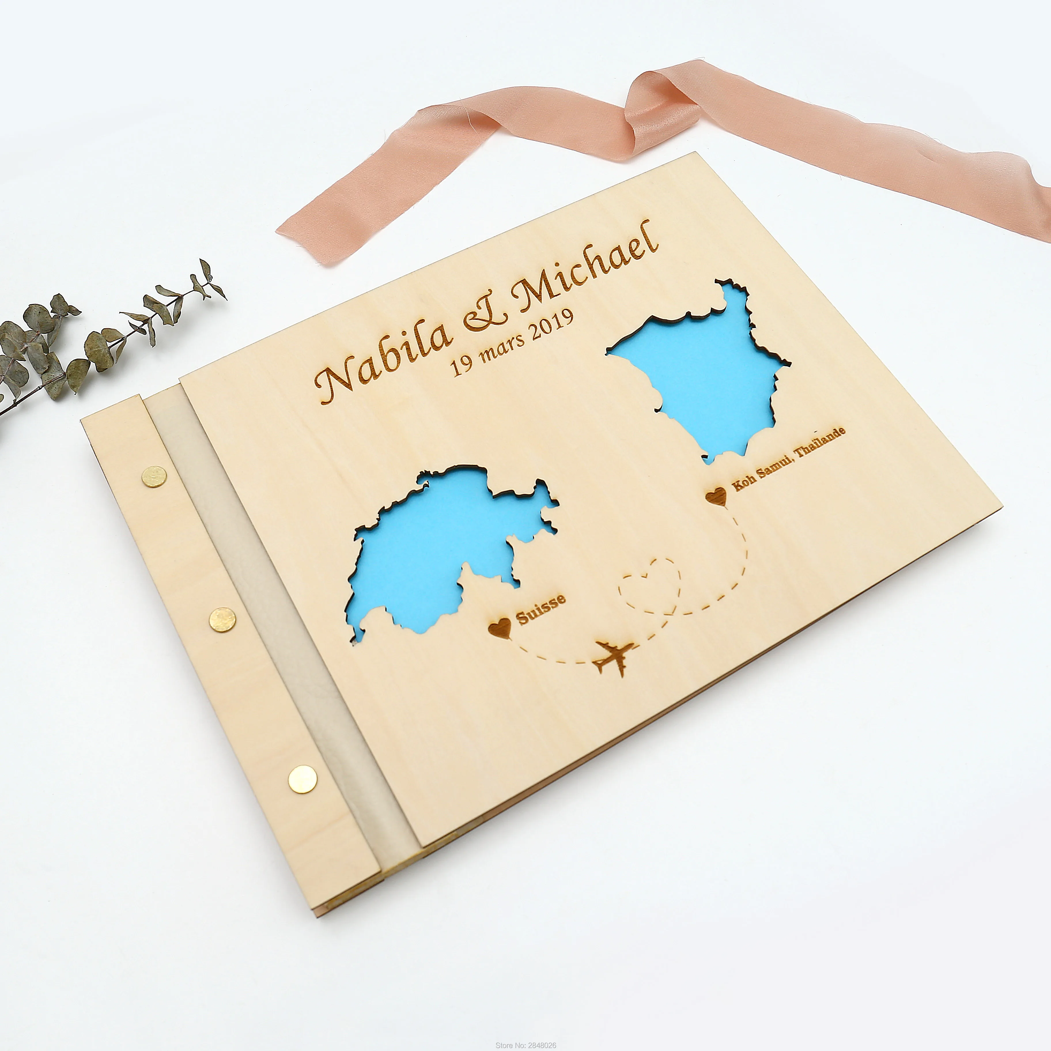 Rustic engraved wedding guestb – Custom Star Map recenzja i cena