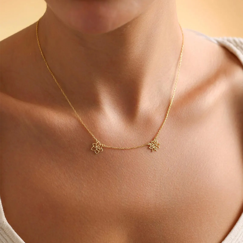 Customized Birth Flowers Neckl – Birth Flower Necklace recenzja i cena