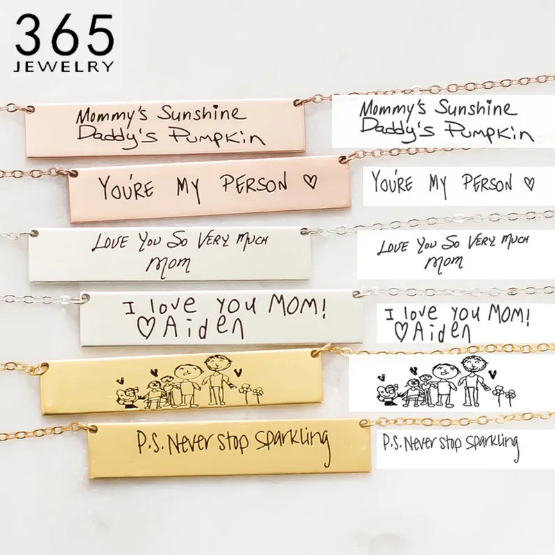 Custom Handwriting Name Bar Pe – Handwriting Necklace Bar recenzja i cena