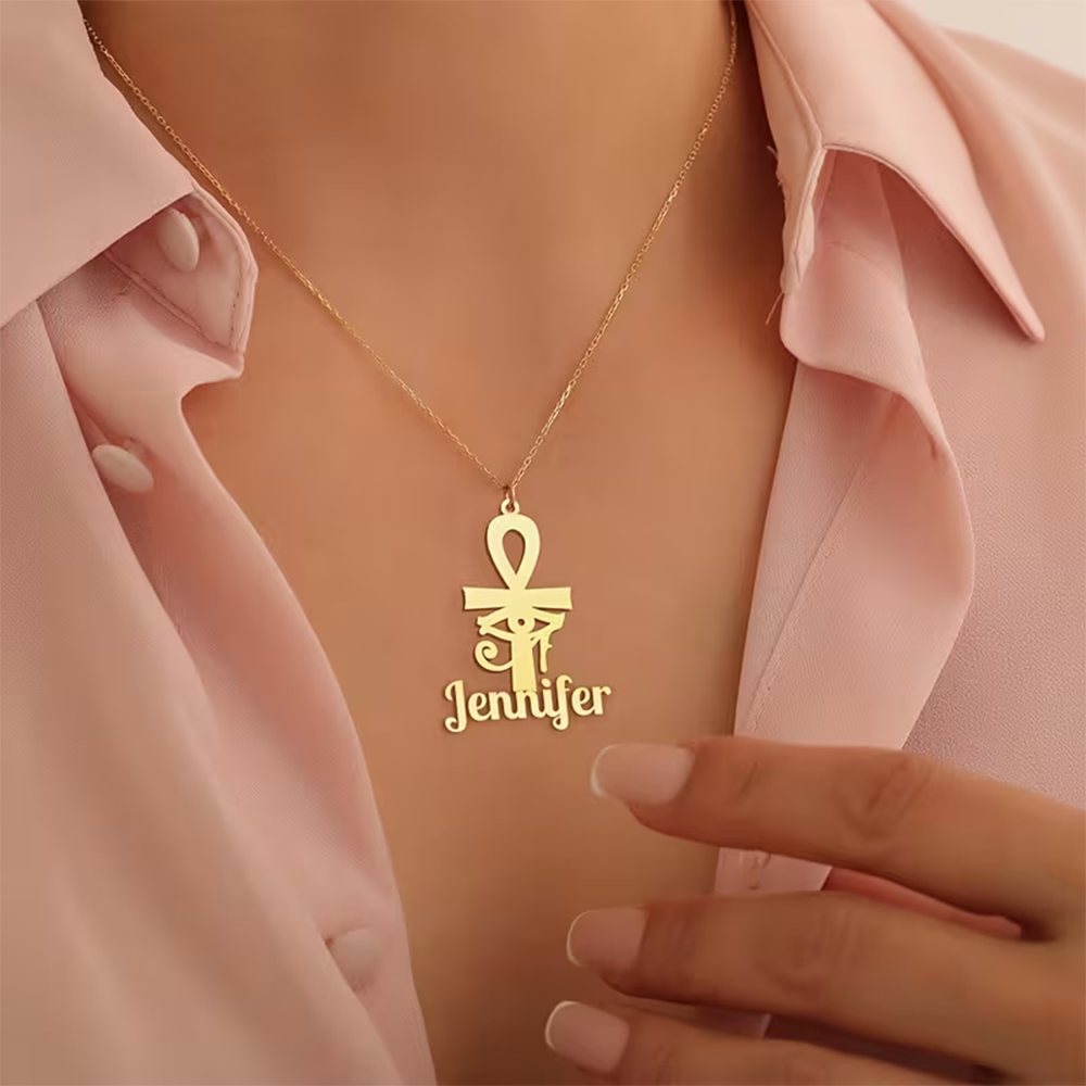 Custom Name Necklace Egyptian  – Name Necklace Custom recenzja i cena